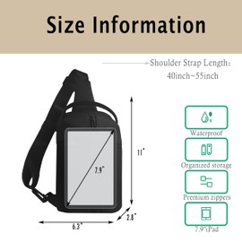 SRSMT Convertible Small Sling Bag,Waterproof Crossbody Bag for Women Men,Practical Multi-Functional Chest Bag for Outdoor Hiking, Travel,Sports.