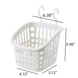 Doitxue 5 cestas de almacenamiento de plástico para colgar, cesta de lavandería, cestas para organizar, baño, cocina, dormitorio, dormitorio, cesta de almacenamiento pequeña de 6.7 x 7.7 x 6.1 pulgadas (gris)