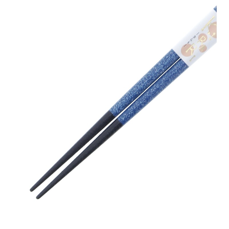 Ishida Japanese Chopsticks Glitter Glitter Wooden (Natural Wood) Blue 9.1