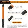 Pozidriv Bit Set, LATTOOK 5-Piece PZ2 Pozi Bit Set, Magnetic