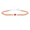 4mm Garnet Bracelet Hematite Beaded Bracelets Rose Gold Adjust -