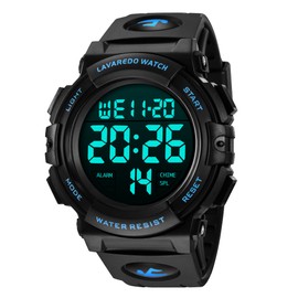 Mens Digital Watch, Mens Sports Military Watches Waterproof Outdoor Chronograph Multifunctional Watch with LED Back Light/Alarm/Date/Shockproof