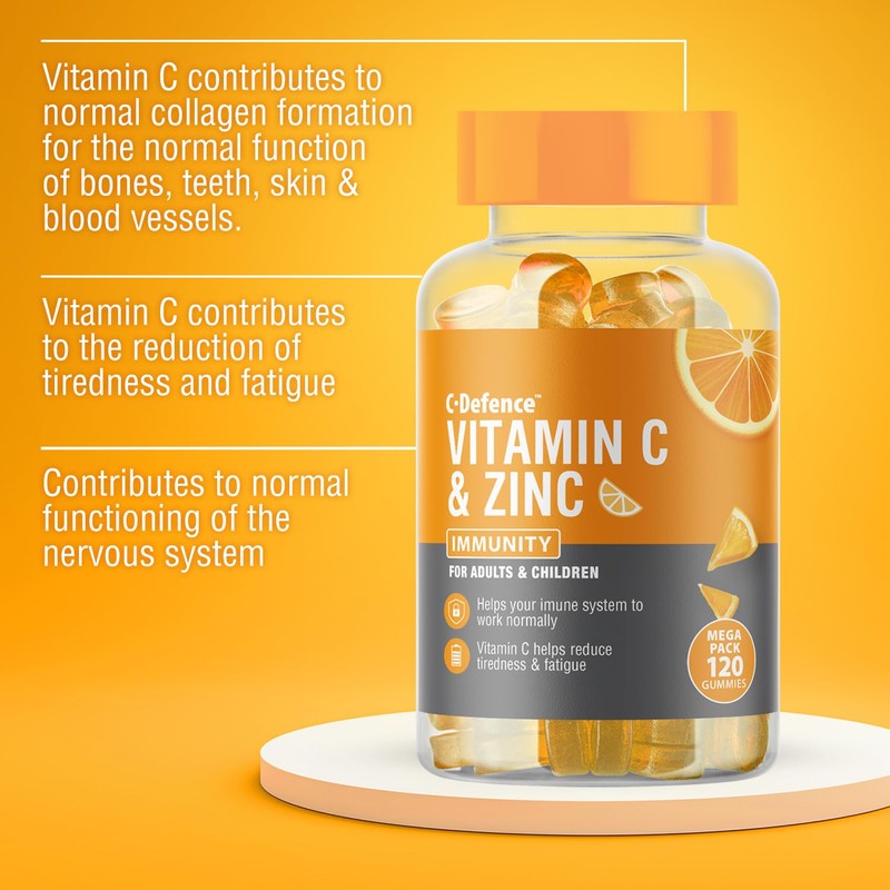 Vitamin C and Zinc Gummies by C Defence, Immunity, Vegan