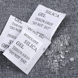 Durimoiy 10 Gram [60 Packets] Silica Gel Packets Desiccant Packs Dehumidifiers - Breathable Fabric Silica Packets, Reusable Silica Gel Packs, Silica Gel - High Moisture Absorption