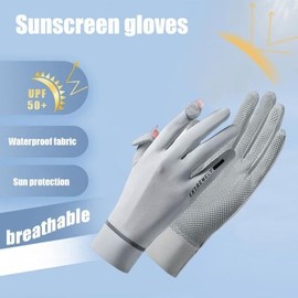 INOGIH Summer Outdoor UV-Protection-Sunblock-Gloves Full Finger Touchscreen Driving Gloves for Women Cyling Riding