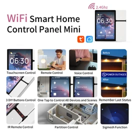 TONGOU DIY WiFi Smart Switch, 3-Switch Smart Home Control Panel Mini, 3.5 inch with LCD Touchscreen and Sigmesh, IR Remote Control, Tuya/Smart Life App, Partition Control, FCC Certificated, ETL Listed