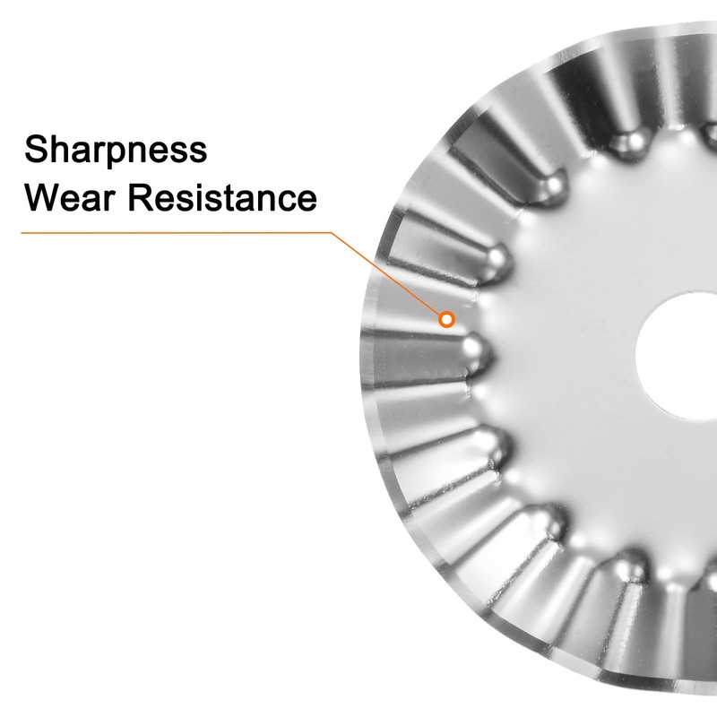 sourcing map 2pcs Rotary Cutter Blades 45mm Medium Wave Blade