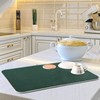 Qilmy Hunter Green Dish Drying Mats Tableware Absorption Water Mat