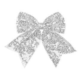 Sparkly Bow Hair Clip Accessories for Women Bling Hair Bows Clips Barrettes (White, One size)