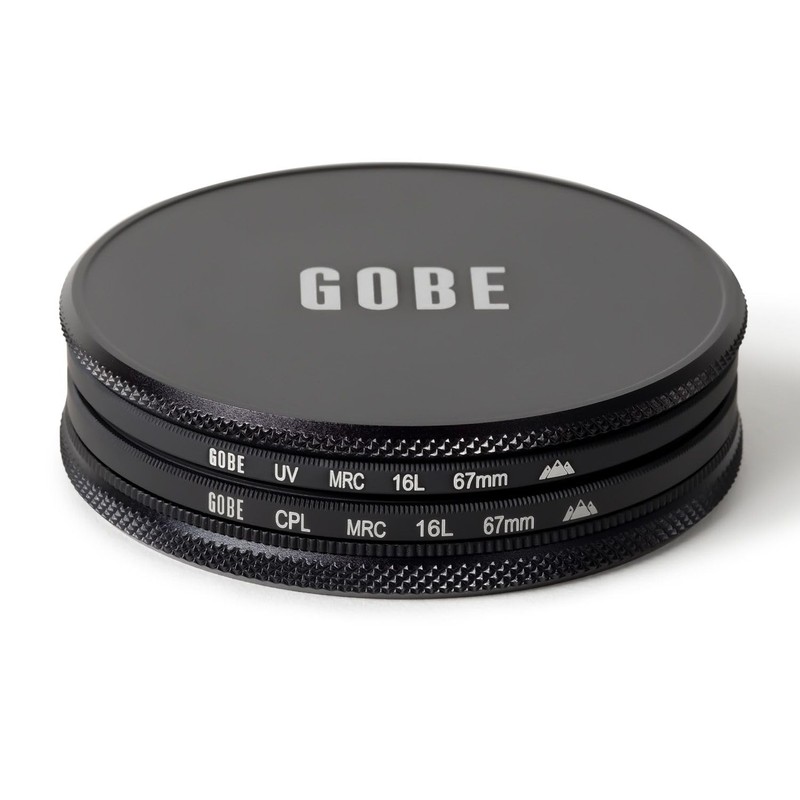 Gobe 67mm UV + Circular Polarizing (CPL) Lens Filter Kit