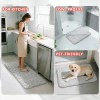 2pc Juego Baño Alfombra Suave Y Absorbente 40x60cm60x90cm