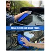 15°Curved Car Wash Brush with Long Handle Kit, 55-Inch 4-Section