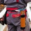sourcing map Welding Rod Holder Thickened Leather Pouch 9x35cm with
