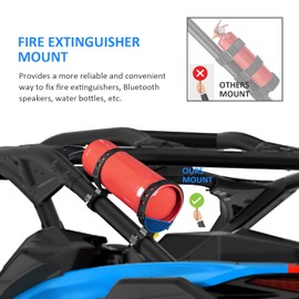 Wsays Fire Extinguisher Holder Kit Fit 1"-2" Tubes Roll Cage Compatible with Polaris RZR Fit Cam Am Maverick X3 Fit Honda Talon