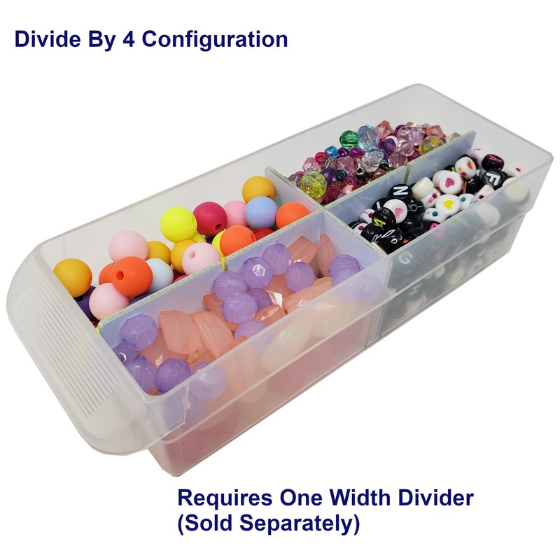 (6-Pack) Akro-Mils Storage Bins Compatible, Small Drawer Configurable Length Dividers