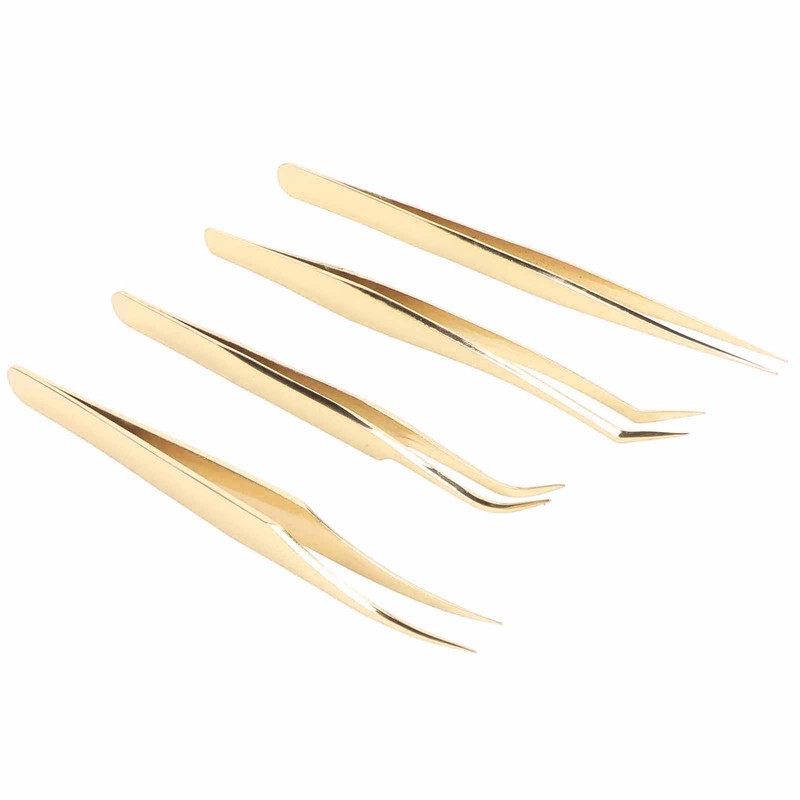 Eyelash Extension Tweezers Set Professional Stainless Steel Durable Lash Tweezers