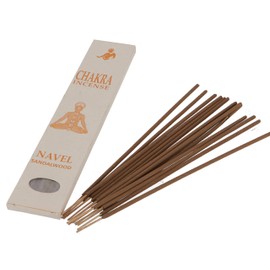 GURU SHOP Chakra Incense, Sandalwood Incense Sticks, Navel, Beige, 22 x 4.5 x 1 cm, Incense Sticks from Tibet, Nepal