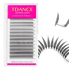 TDANCE Premade Spire Anime Chunk Lash Extensions for Professional Lash Artists - Plume Flake Lash Extensions, Lightweight, Durable, Easy to Apply, Perfect for Salon Use (0.07-D,8-15mm)