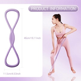 Resistance Bands, Strength Training, Pull-Up Band in the Shape of 8, Resistance Bands for Shoulder Exercises, Fitness, Stretch Muscle Training for Flexibility & Strength, Yoga Stretching (Purple)