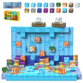 tinytrek Magnetic Blocks-120PCS Ocean Quest Set，Magnetic Building Blocks Kids Toys for Ages 3 4 5 6 7 8-13 Birthday Gifts，STEM Montessori Sensory Toys for 3+ Years Old Boys & Girls