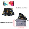 ZLYC Unisex Sun Hat, Beach Hat, Angler’s Hat, Flower/Plant/Rainforest Print,