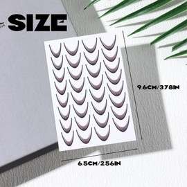 SSKHE 9 bunte Aufkleber Nägel French Line Nail Sticker Nail Sticker Gradient Nail Sticker 3D Nail Sticker French Tip Zubehör für Nägel