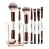 Set 8pzs Brochas De Maquillaje Profesional Suave De Doble Punta