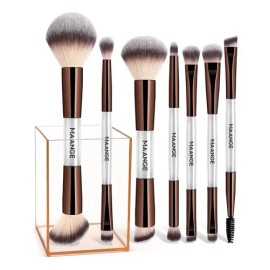 Set 8pzs Brochas De Maquillaje Profesional Suave De Doble Punta Alta Calidadbrochas Maquillaje, Brochas Para Base, Ojos Y Polvos, Kit Completo Para Ma