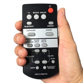 Replacement Remote Control FSR73 ZP80760 Compatible for Yamaha Sound Bar Home Theater Speaker System ATS-1050 SRT-700 YAS-105 Soundbar