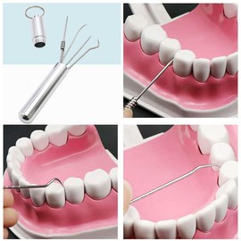 LIKENNY Toothpick Case, Portable, Titanium Alloy, Toothpick Holder, Lightweight, Portable, Pill Case, Key Holder, Container, Moisture Resistant, Pressure Resistant, Trinket Box, Outdoor, Outdoor, Mountain Climbing, Titanium Toothpick Holder, Set of 4