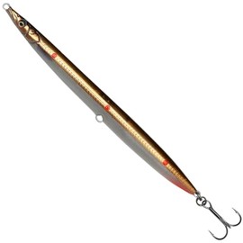 Savage Gear Sandeel Pencil 12.5 cm, 19 g, Sea Trout Bait, Colour: Brown Copper Red Dots