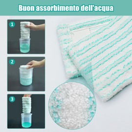 Panno Mocio di Ricambio Microfibra, Testine di Ricambio del Mocio Compatibile con Leifheit Profi XL Micro Duo, Panni Cuscinetti Straccio Lavapavimenti per Uso Umido e Secco 3 Pezzi