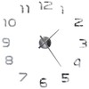 vidaXL 3D Wall Clock Modern Design 100cm XXL Silver Home