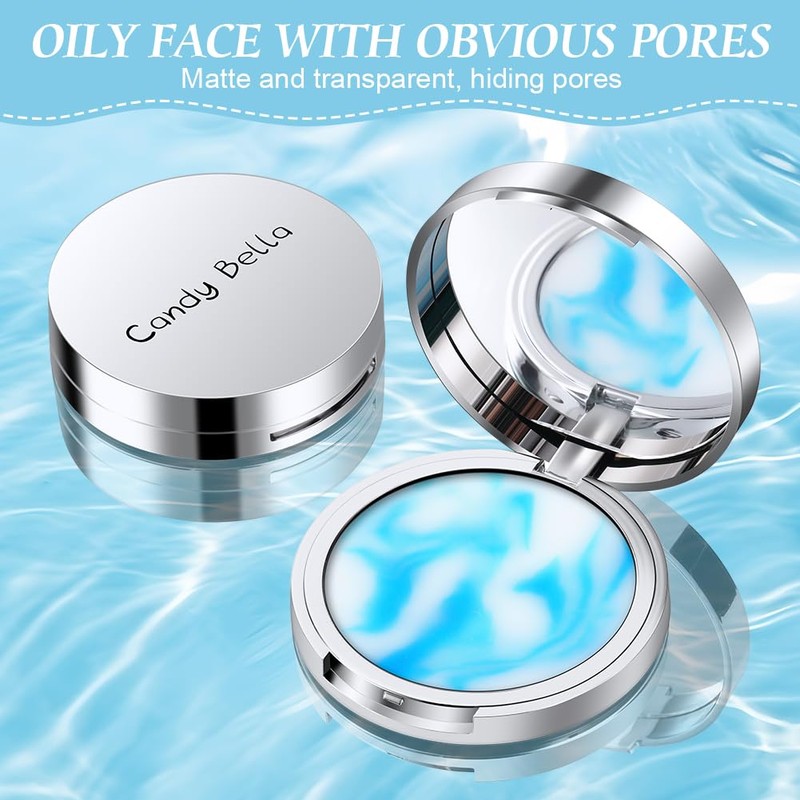 Oil Control Compact Powder, Lightweight and Waterproof Face Pressed Powder