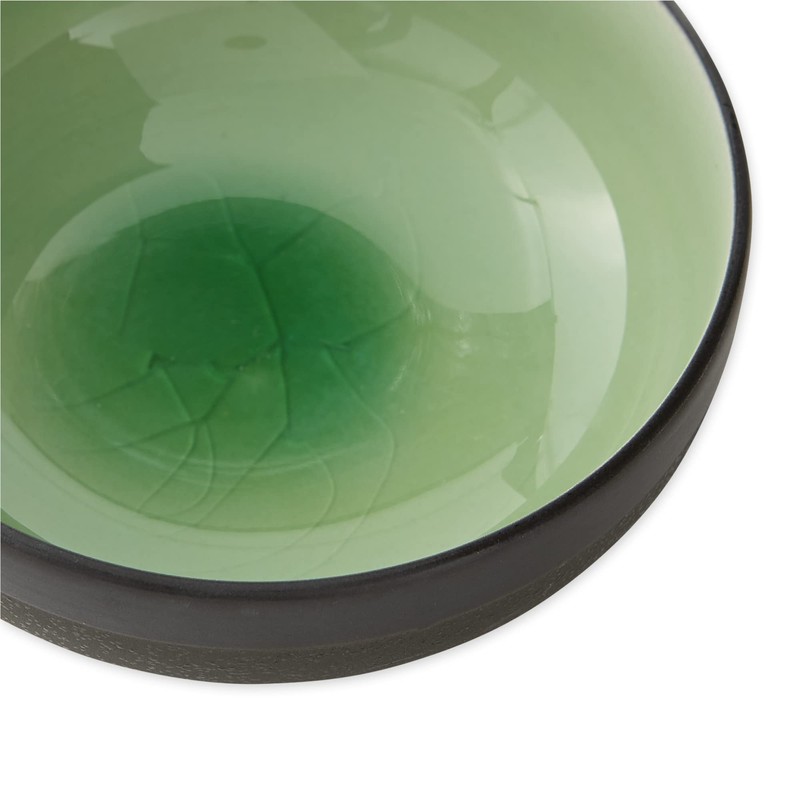 RSVP International Japanese Crackle Glaze Ceramic Bowl Set Dishwasher Safe,