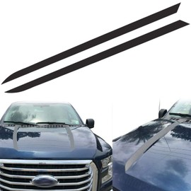 Xotic Tech Spears Hood Stripe Stickers Sporty Style Compatible with Ford F-150 2015-2021 (Matte Black)