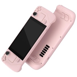 eXtremeRate Carcasa Compatible con Steam Deck LCD Accesorios Placa de Repuesto Cubierta Funda Case con Botones para Steam Deck Consola NO Incluida(Rosa)