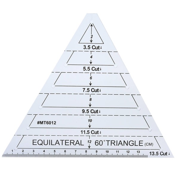 KooingTech 60 Degree Triangle Ruler for Quilting, 6.54 * 6.19in