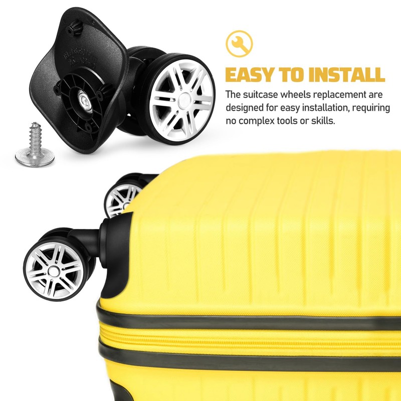 Toddmomy 4Pcs Suitcase Wheels Replacement Suitcase Caster Wheels Luggage Caster