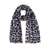 ScarvesMe Women's Animal Print Leopard Oblong Scarf One Size Gray
