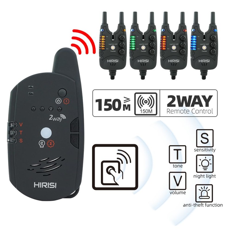Carp Fishing Bite Alarm with Remote Control (Radio Receiver), with