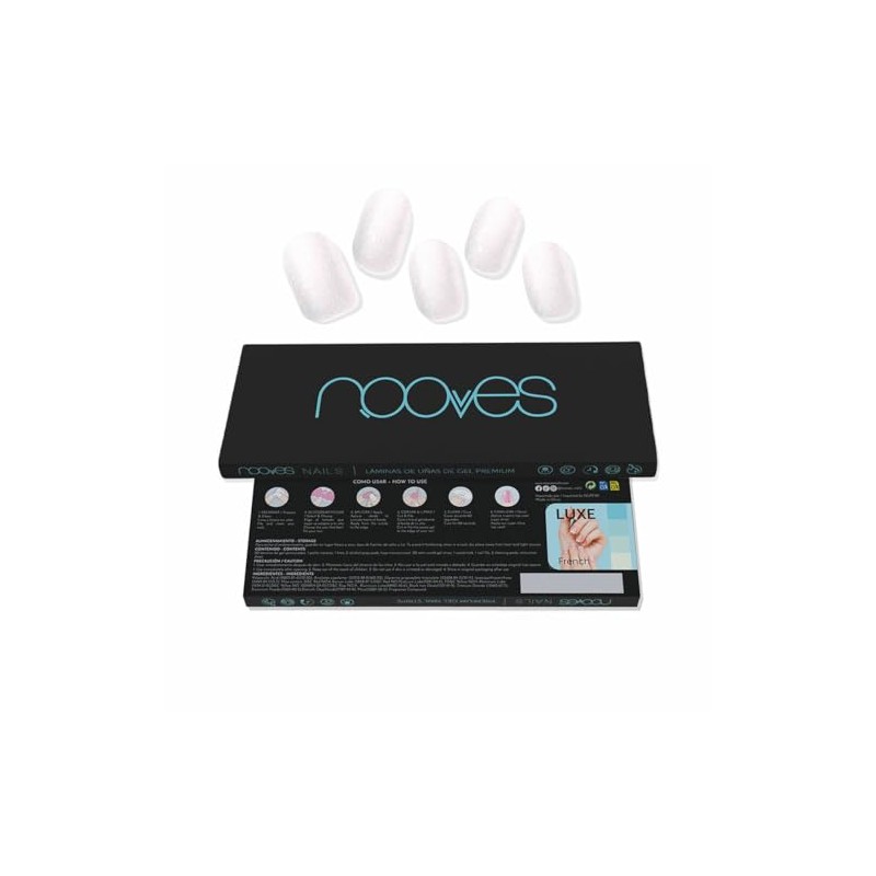 Nooves White Pearl Gel Nail Wraps (Pack of 20)