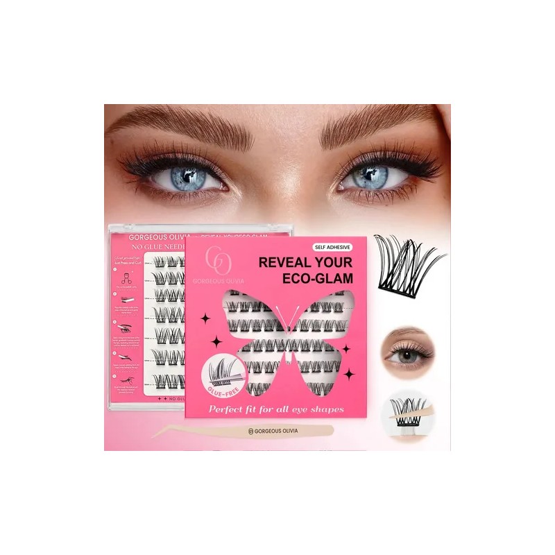 Gorgeous Olivia 88 Pestañas Postizas Kit Completo Rosa Chicle Moonstone