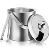 Stainless Steel Ice Bucket with Ice Tongs and Scoop