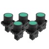 uxcell A12082000ux0366 1 NO N/O Green Sign Momentary Push Button