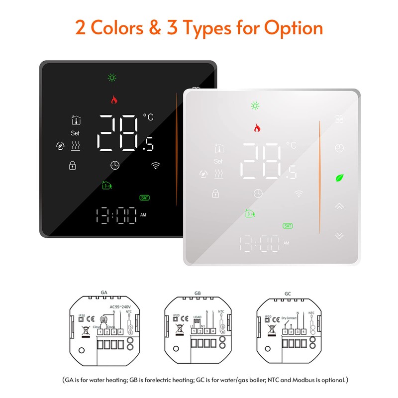 Irishom WiFi Thermostat, Electric Underfloor Heating, Weekly Programmable Temperature Controller