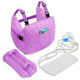 Zomaple Mastectomy Pillow with Strap, Seat Belt Cover & Shower Lanyard - Post Surgery Pillow, Breast for After Heart Surgery, Reduction & Augmentation Patients Sleeping, Recovery Seatbelt Protection