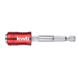 kwb 2-in-1 Quick Change Bit Holder with E 6.3 1/4 Inch Hex Shank for Bits and Sockets, 74 mm Length, for Cordless Screwdrivers, Made of Chrome Vanadium Steel and Aluminium
