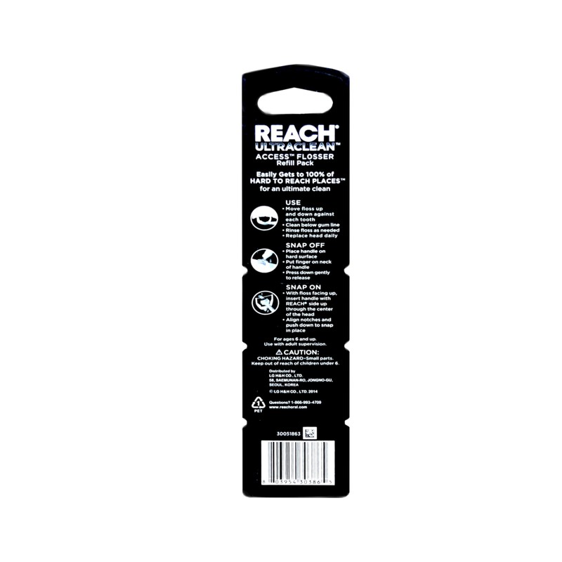 REACH Ultraclean Access Snap-On Flosser & Flosser Refill Head 28