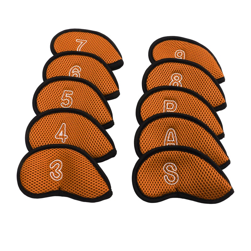 10pcs Golf Iron Covers Set with Numbers Waterproof Golf Head